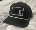 Richardson 258 Black Snapback Hat – Baseball Player Patch